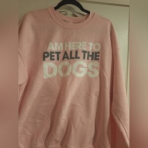 Pink Dog Lover Sweatshirt Large Cold Crush Womens‎
